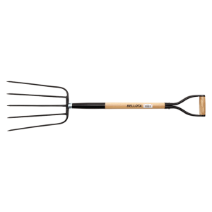 Forged fork with 5 prongs for collecting hay and manure