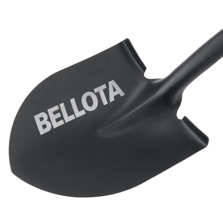 Stamped shovel for removing soil