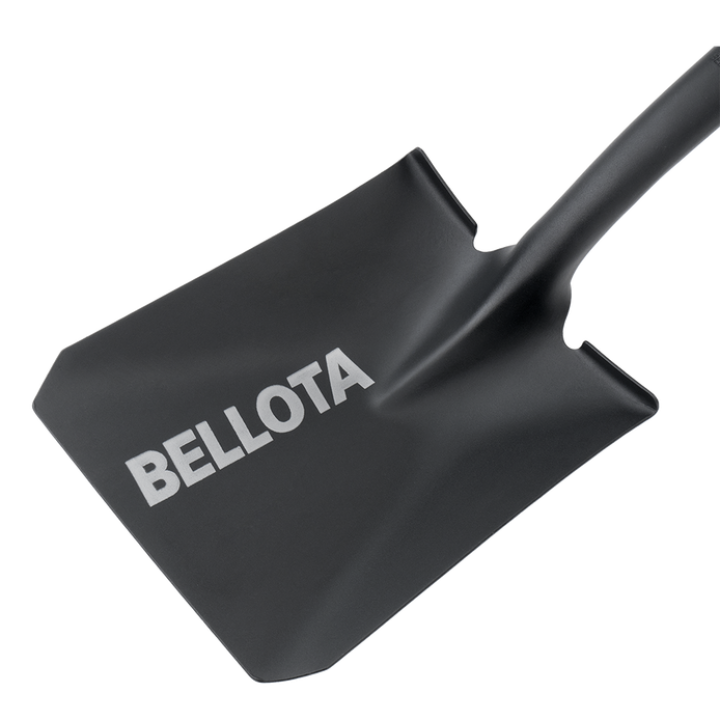 Stamped square shovel for transferring soil and manure