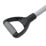 Stamped square shovel for transferring soil and manure