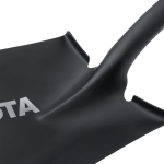 Stamped square shovel for transferring soil and manure